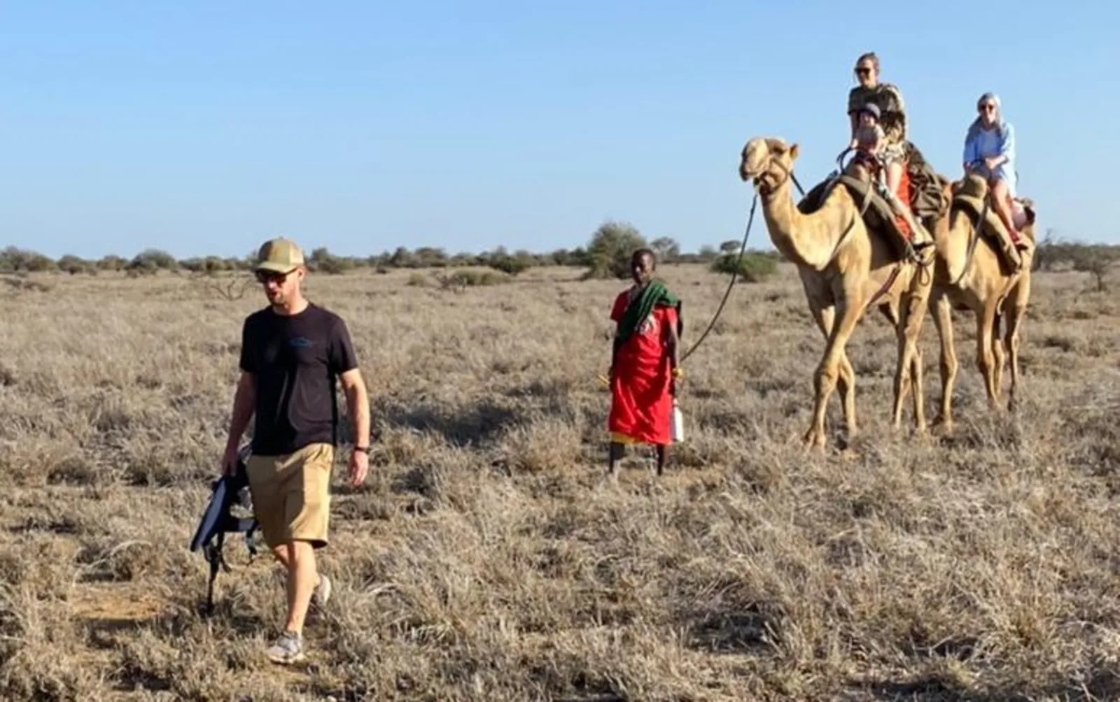 Curt leading a camel walk through northern Kenya